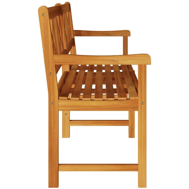 Trädgårdsbänk 220x56x90 cm Massiv trä Akaciaträ vidaXL 219 x 55.5 x 90 cm – bild 5