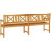 Trädgårdsbänk 220x56x90 cm Massiv trä Akaciaträ vidaXL 219 x 55.5 x 90 cm – miniatyr 6