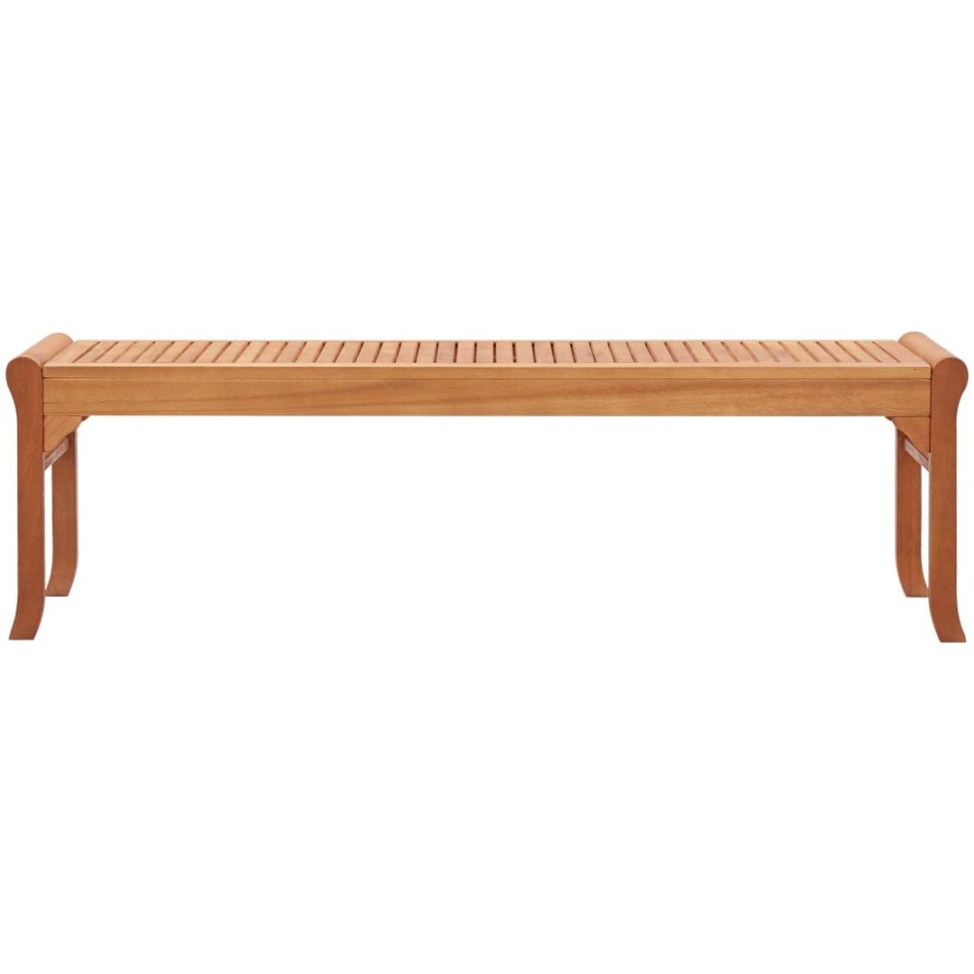 Trädgårdsbänk 3-sits 150 cm massivt eukalyptusträ vidaXL 150 x 44 x 45 cm – bild 2
