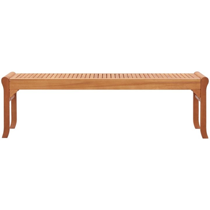 Trädgårdsbänk 3-sits 150 cm massivt eukalyptusträ vidaXL 150 x 44 x 45 cm – bild 2