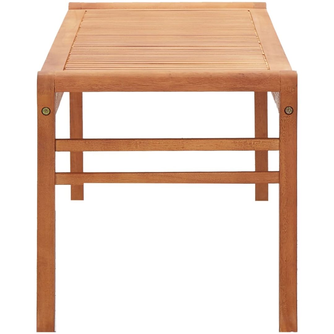 Trädgårdsbänk 3-sits 150 cm massivt eukalyptusträ vidaXL 150 x 44 x 45 cm – bild 3