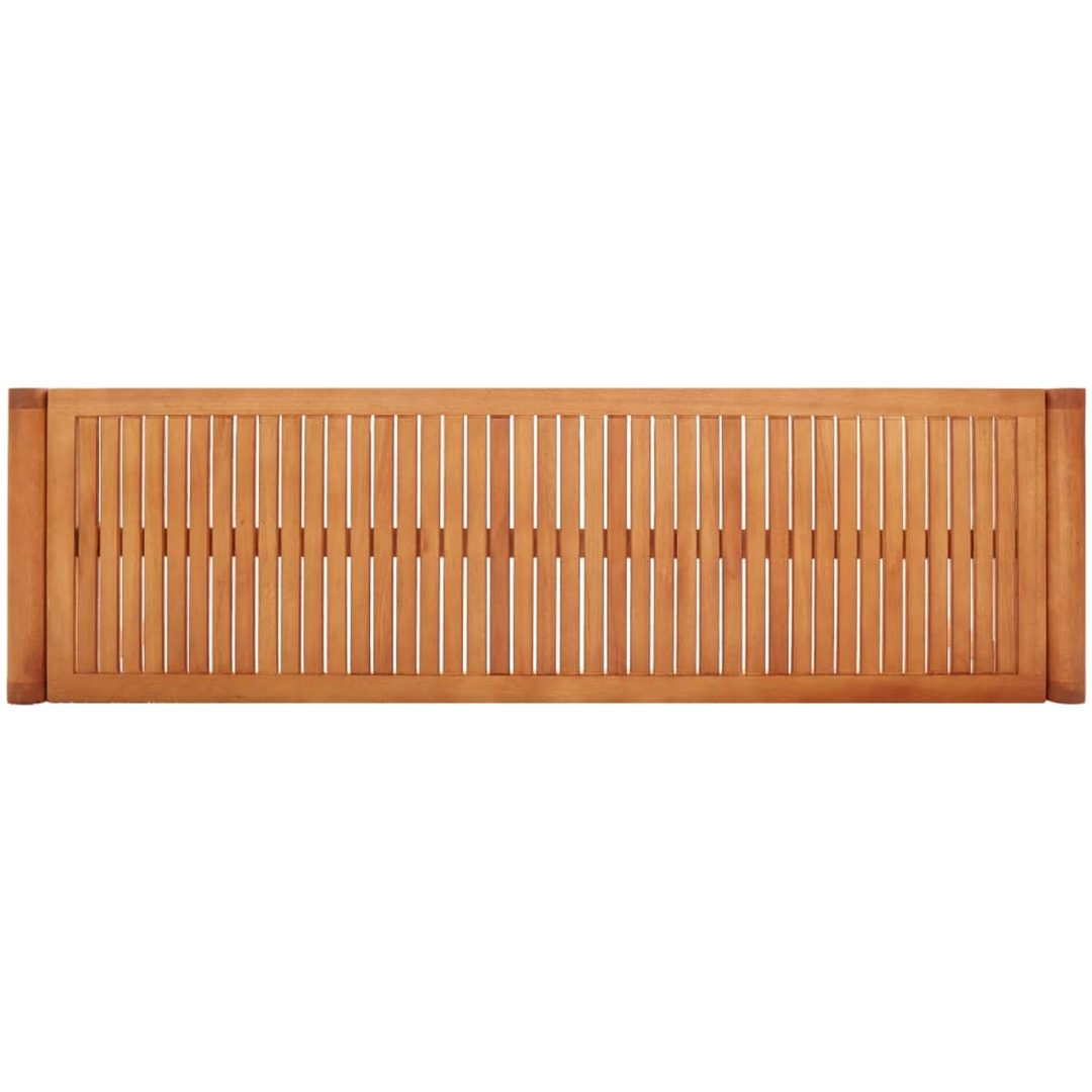 Trädgårdsbänk 3-sits 150 cm massivt eukalyptusträ vidaXL 150 x 44 x 45 cm – bild 4