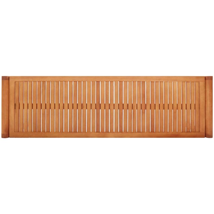 Trädgårdsbänk 3-sits 150 cm massivt eukalyptusträ vidaXL 150 x 44 x 45 cm – bild 4