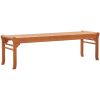 Trädgårdsbänk 3-sits 150 cm massivt eukalyptusträ vidaXL 150 x 44 x 45 cm – miniatyr 1