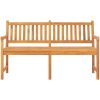Trädgårdsbänk 3-sits med bord 150 cm massiv teak vidaXL – miniatyr 3