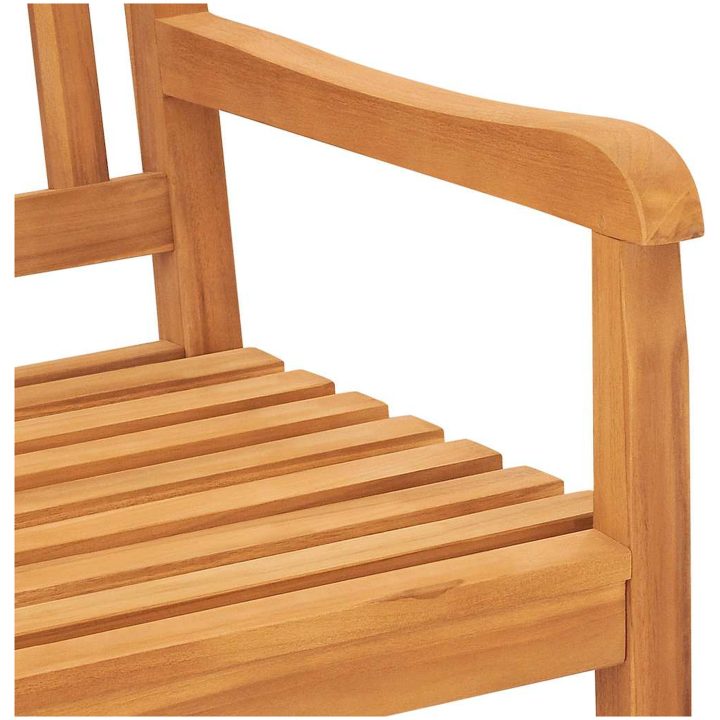 Trädgårdsbänk 3-sits med bord 150 cm massiv teak vidaXL – bild 6