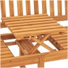 Trädgårdsbänk 3-sits med bord 150 cm massiv teak vidaXL – miniatyr 8