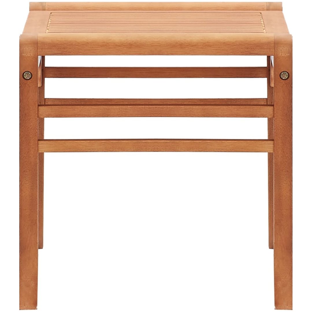 Trädgårdsbänk 64 cm massivt eukalyptusträ vidaXL 64 x 44 x 45 cm – bild 3