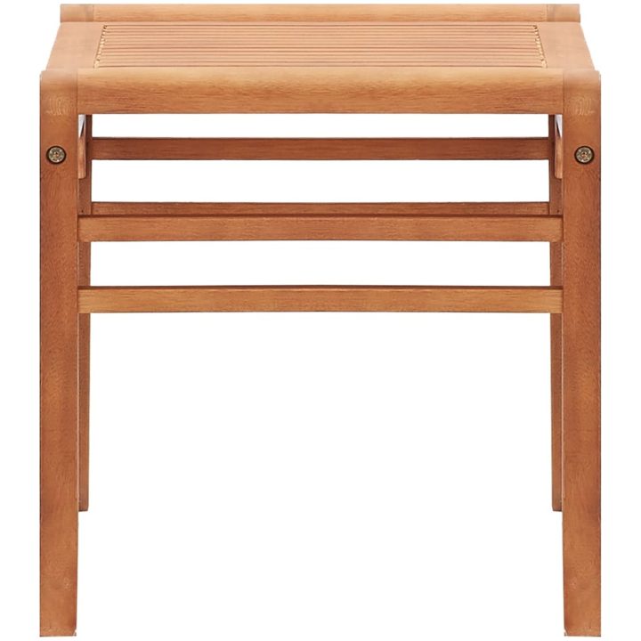 Trädgårdsbänk 64 cm massivt eukalyptusträ vidaXL 64 x 44 x 45 cm – bild 3