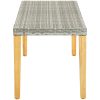 Trädgårdsbänk 80 cm konstrotting grå vidaXL – miniatyr 3