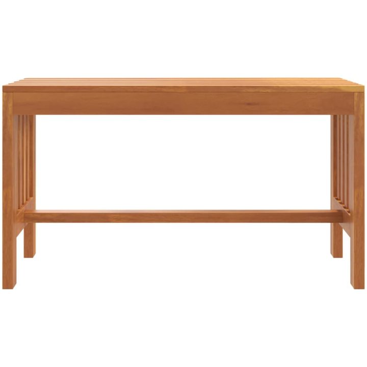 Trädgårdsbänk 80 cm massivt eukalyptusträ vidaXL 80 x 35 x 45 cm – bild 3