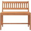 Trädgårdsbänk 80 cm massivt eukalyptusträ vidaXL 80 x 45 x 77 cm – miniatyr 3