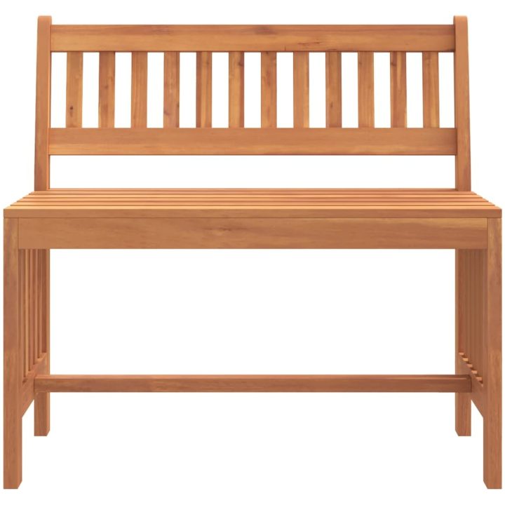 Trädgårdsbänk 80 cm massivt eukalyptusträ vidaXL 80 x 45 x 77 cm – bild 3