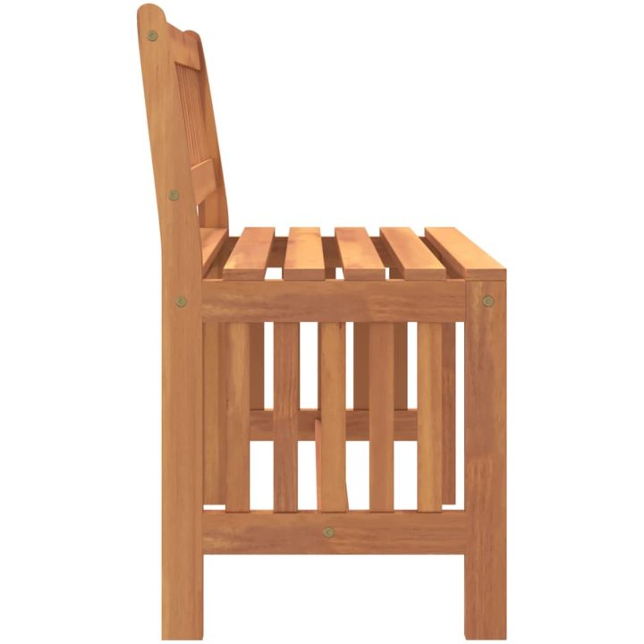 Trädgårdsbänk 80 cm massivt eukalyptusträ vidaXL 80 x 45 x 77 cm – bild 4