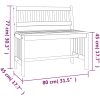 Trädgårdsbänk 80 cm massivt eukalyptusträ vidaXL 80 x 45 x 77 cm – miniatyr 6