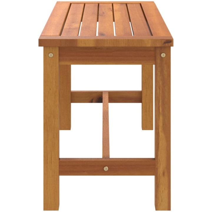 Trädgårdsbänk 80x35x45 cm massivt akaciaträ vidaXL – bild 4