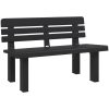 Trädgårdsbänk antracit 110x52x71 cm polypropen vidaXL – miniatyr 2