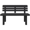 Trädgårdsbänk antracit 110x52x71 cm polypropen vidaXL – miniatyr 4