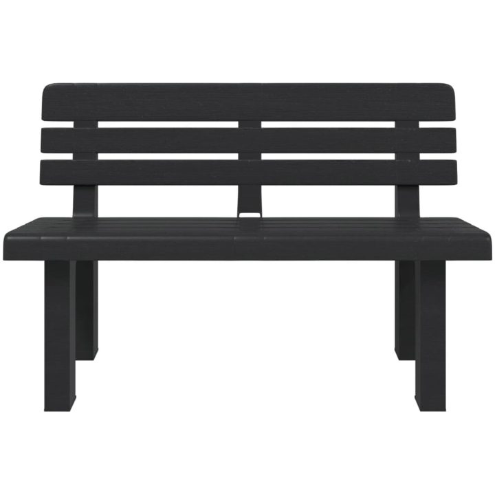 Trädgårdsbänk antracit 110x52x71 cm polypropen vidaXL – bild 4