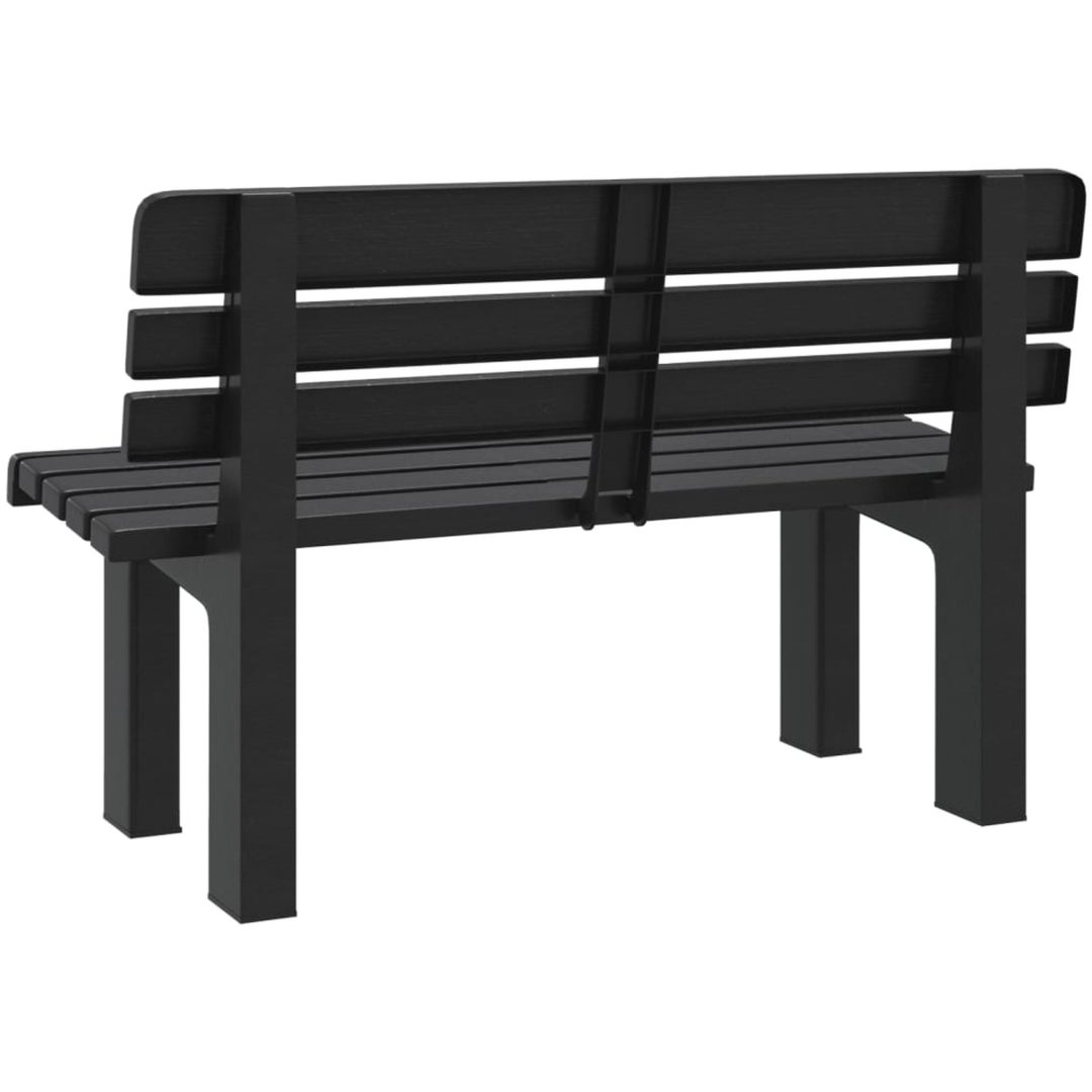 Trädgårdsbänk antracit 110x52x71 cm polypropen vidaXL – bild 6