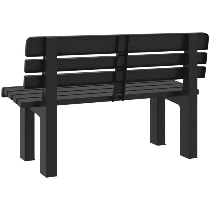 Trädgårdsbänk antracit 110x52x71 cm polypropen vidaXL – bild 6