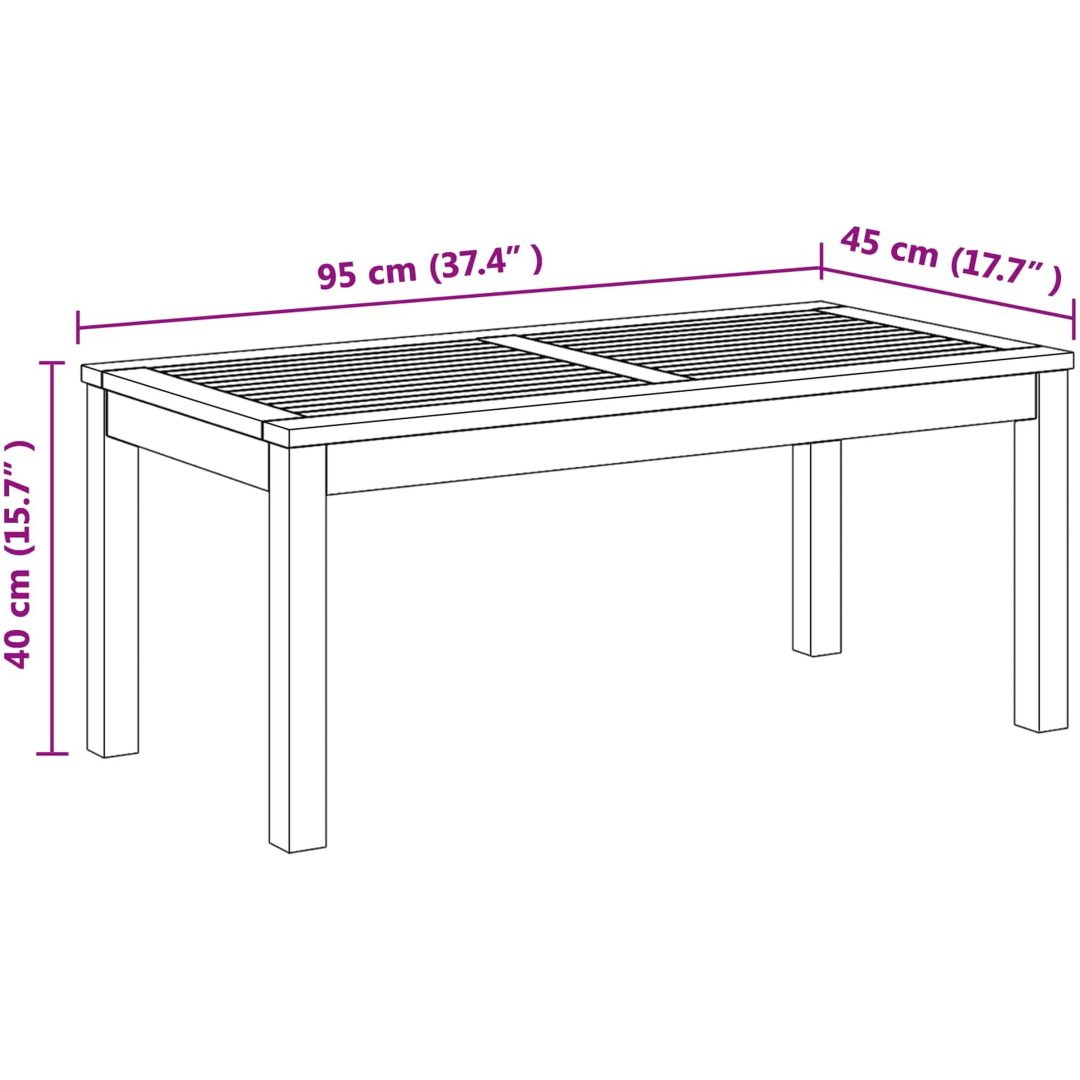 Trädgårdsbänk Brun Massivt teakträ vidaXL 110 x 64 x 76.5 cm – bild 12