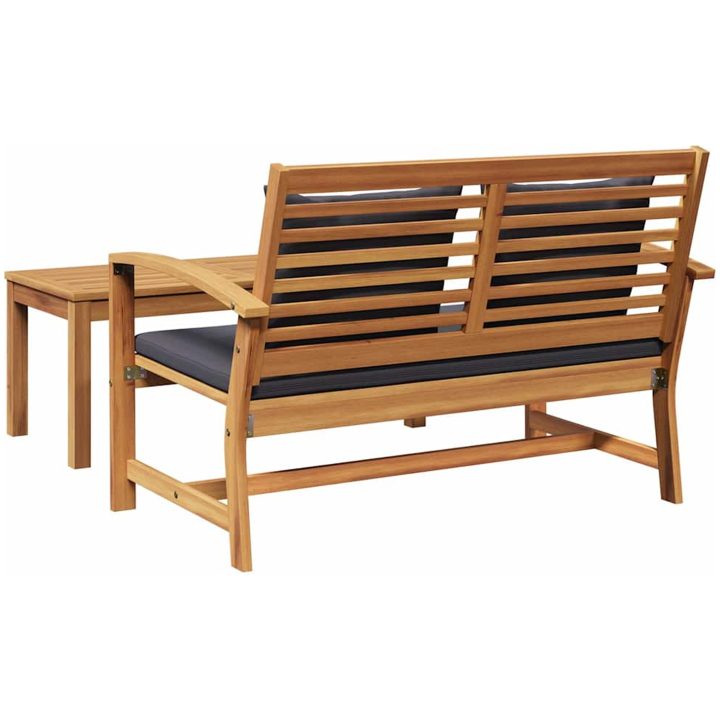 Trädgårdsbänk Brun Massivt teakträ vidaXL 110 x 64 x 76.5 cm – bild 7