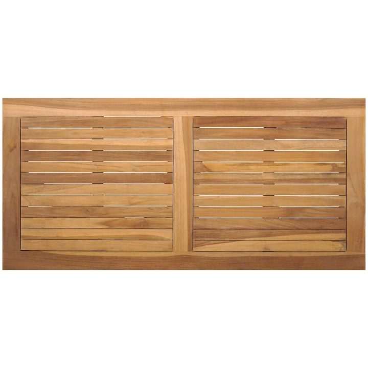Trädgårdsbänk Brun Massivt teakträ vidaXL 110 x 64 x 76.5 cm – bild 8