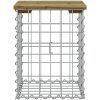 Trädgårdsbänk gabion-design impregnerad furu vidaXL 33 x 31 x 42 cm – miniatyr 3