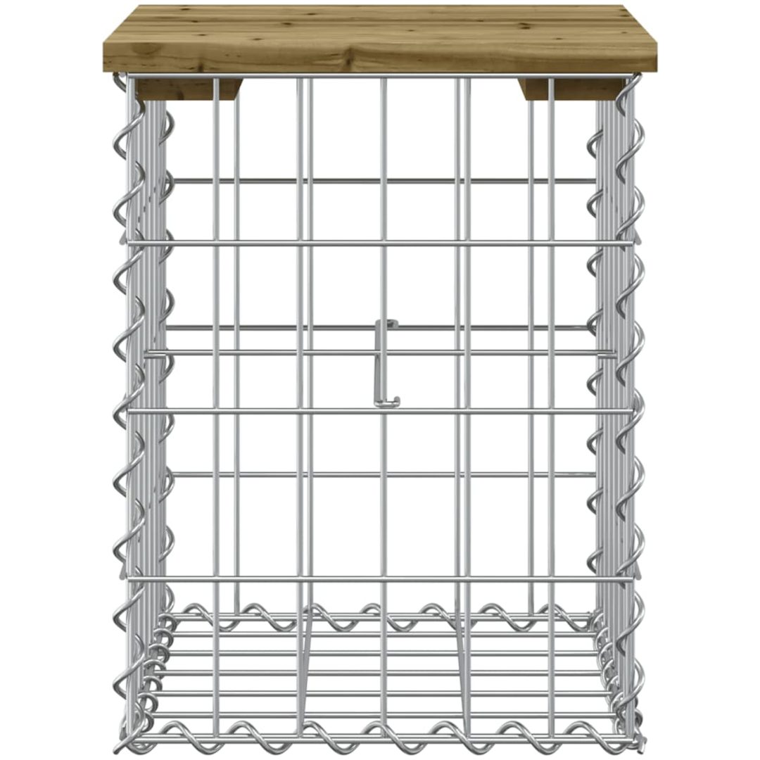 Trädgårdsbänk gabion-design impregnerad furu vidaXL 33 x 31 x 42 cm – bild 3