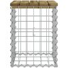Trädgårdsbänk gabion-design impregnerad furu vidaXL 33 x 31 x 42 cm – miniatyr 4