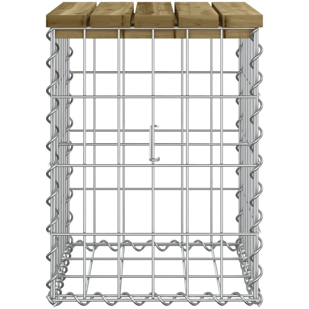 Trädgårdsbänk gabion-design impregnerad furu vidaXL 33 x 31 x 42 cm – bild 4