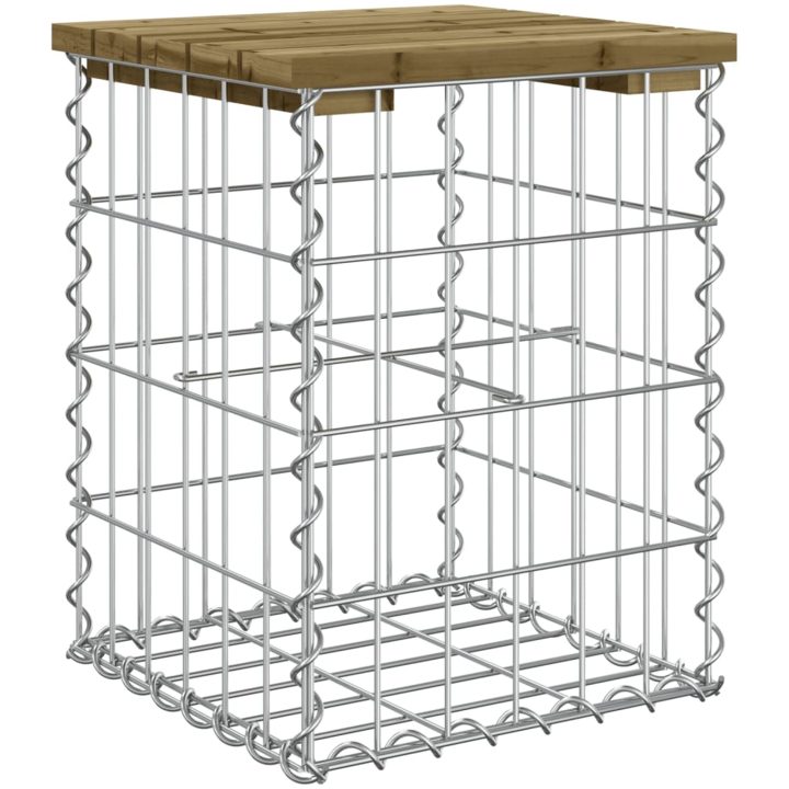 Trädgårdsbänk gabion-design impregnerad furu vidaXL 33 x 31 x 42 cm – bild 5