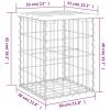 Trädgårdsbänk gabion-design impregnerad furu vidaXL 33 x 31 x 42 cm – miniatyr 8