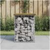 Trädgårdsbänk gabion-design impregnerad furu vidaXL 33 x 31 x 42 cm – miniatyr 1
