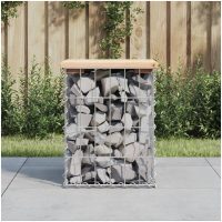 Trädgårdsbänk gabion-design massiv furu vidaXL