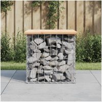 Trädgårdsbänk gabion-design massiv furu vidaXL