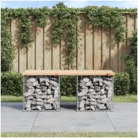 Trädgårdsbänk gabion-design massiv furu vidaXL