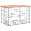 Trädgårdsbänk gabion-design massivt douglasträ vidaXL 63 x 44 x 42 cm – miniatyr 2