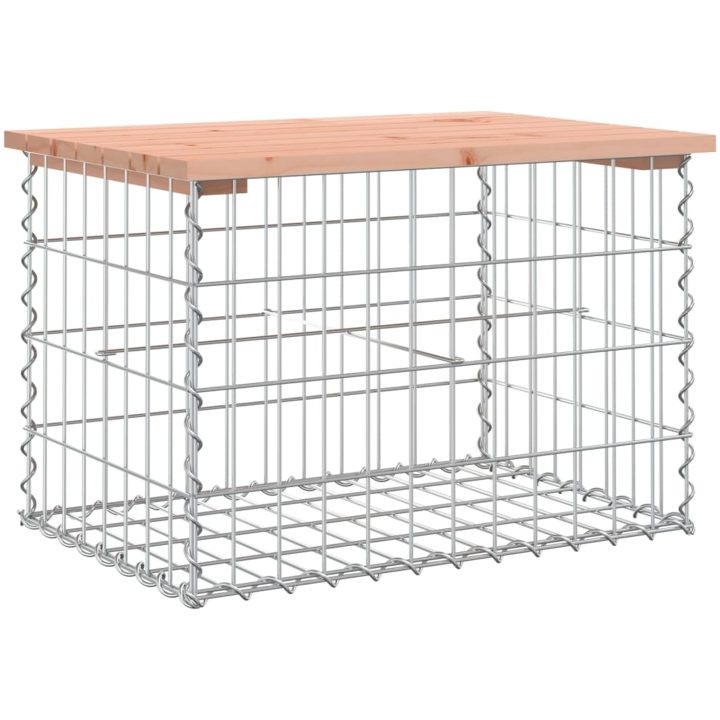 Trädgårdsbänk gabion-design massivt douglasträ vidaXL 63 x 44 x 42 cm – bild 2