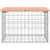 Trädgårdsbänk gabion-design massivt douglasträ vidaXL 63 x 44 x 42 cm – miniatyr 3