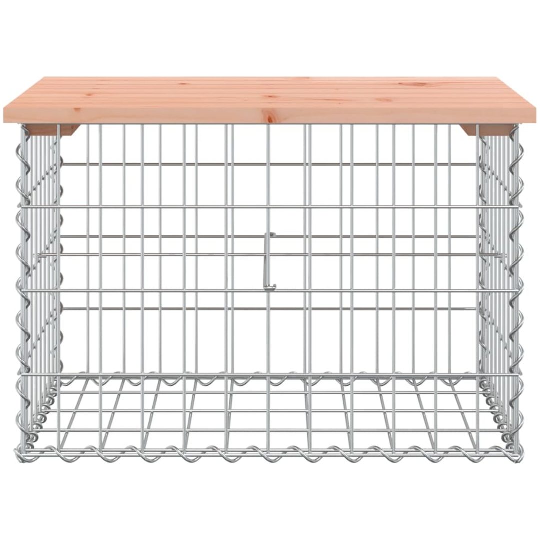 Trädgårdsbänk gabion-design massivt douglasträ vidaXL 63 x 44 x 42 cm – bild 3