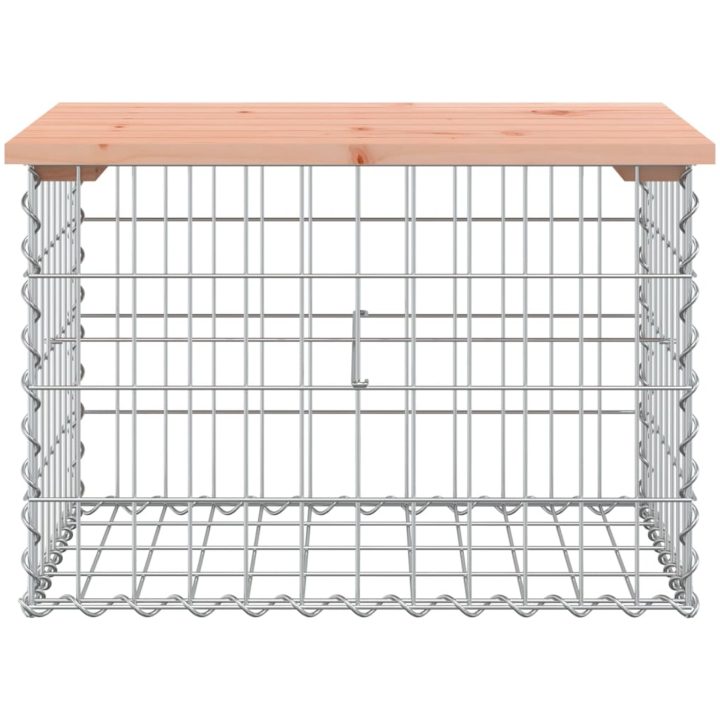 Trädgårdsbänk gabion-design massivt douglasträ vidaXL 63 x 44 x 42 cm – bild 3