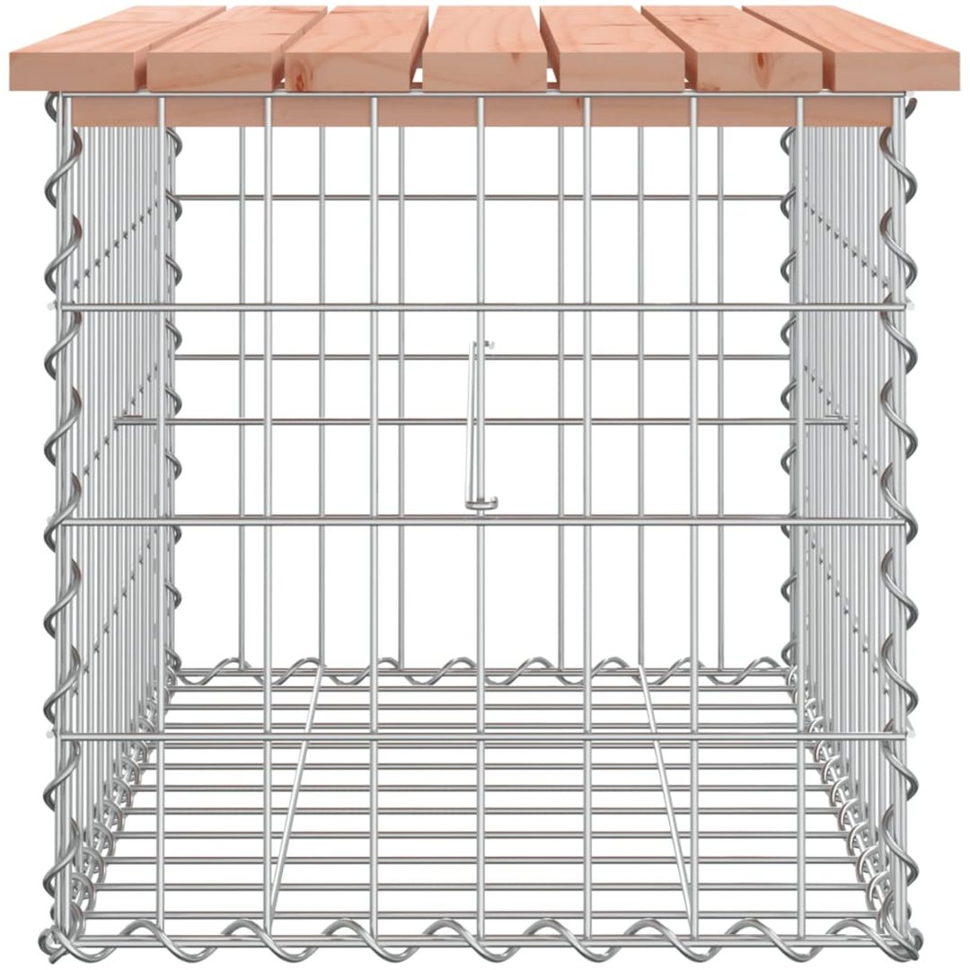 Trädgårdsbänk gabion-design massivt douglasträ vidaXL 63 x 44 x 42 cm – bild 4