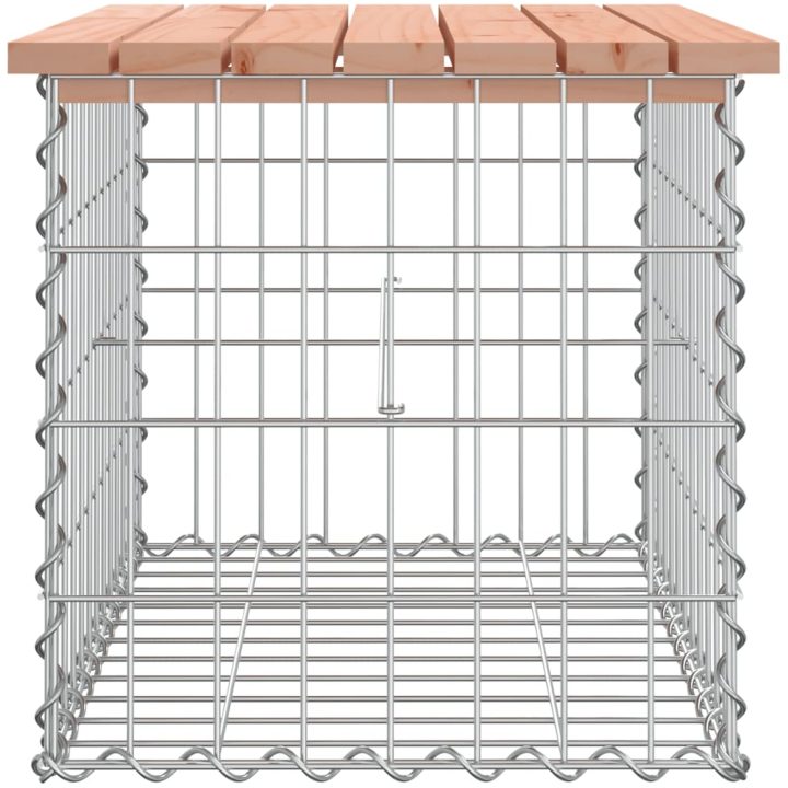 Trädgårdsbänk gabion-design massivt douglasträ vidaXL 63 x 44 x 42 cm – bild 4