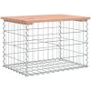 Trädgårdsbänk gabion-design massivt douglasträ vidaXL 63 x 44 x 42 cm – miniatyr 5