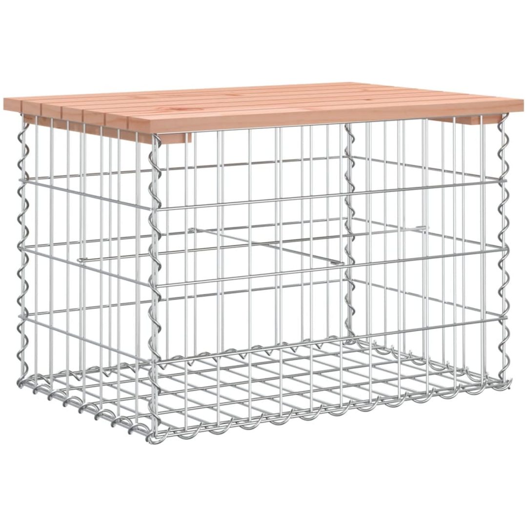 Trädgårdsbänk gabion-design massivt douglasträ vidaXL 63 x 44 x 42 cm – bild 5