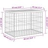 Trädgårdsbänk gabion-design massivt douglasträ vidaXL 63 x 44 x 42 cm – miniatyr 8