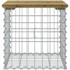 Trädgårdsbänk gabion-design tryckimpregnerad furu vidaXL 43 x 44 x 42 cm – miniatyr 3