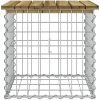 Trädgårdsbänk gabion-design tryckimpregnerad furu vidaXL 43 x 44 x 42 cm – miniatyr 4